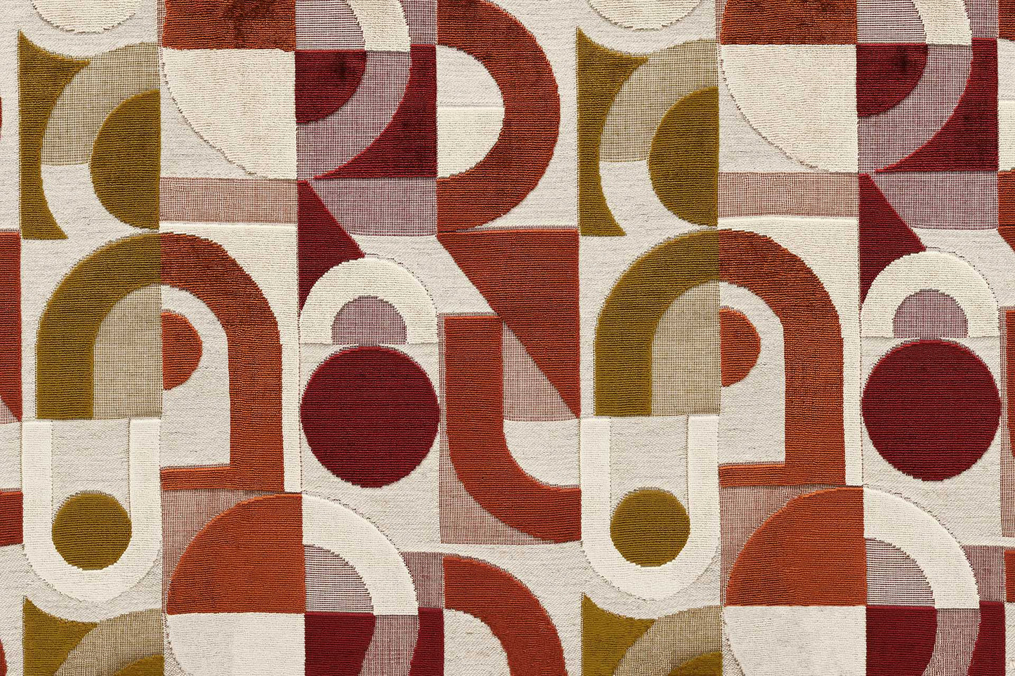 Tissu Seville terracotta mourarde